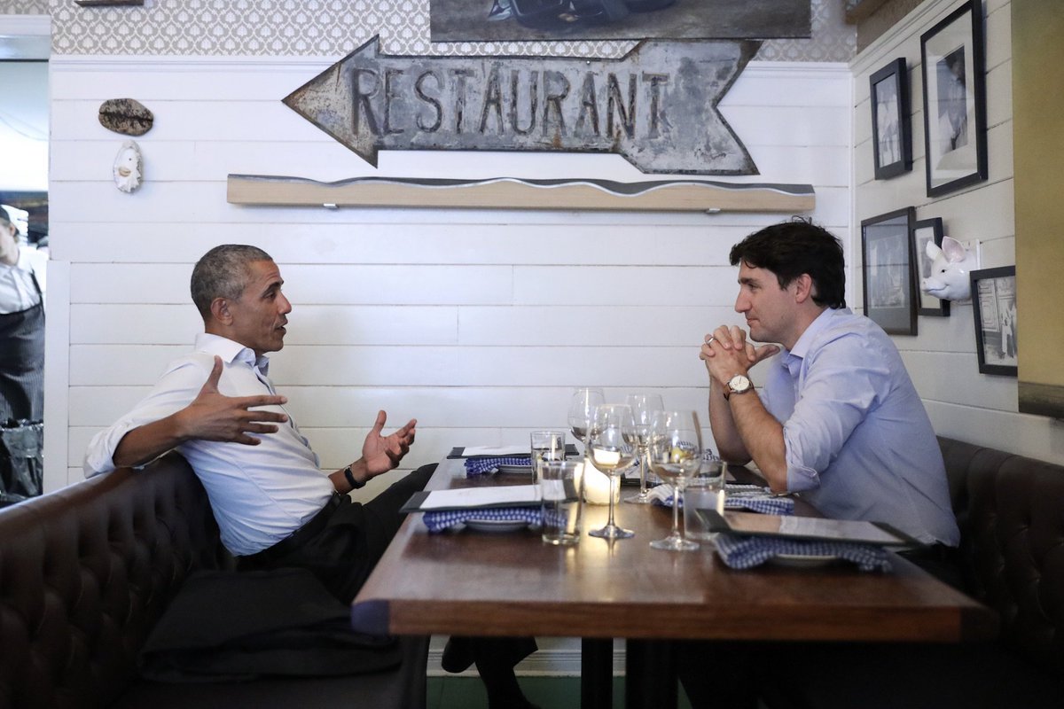 Noticia publicada en Teen Vogue sobre el encuentro entre Justin Trudeau y Barak Obama en Montreal, junio 2017. Foto: @JustinTrudeau